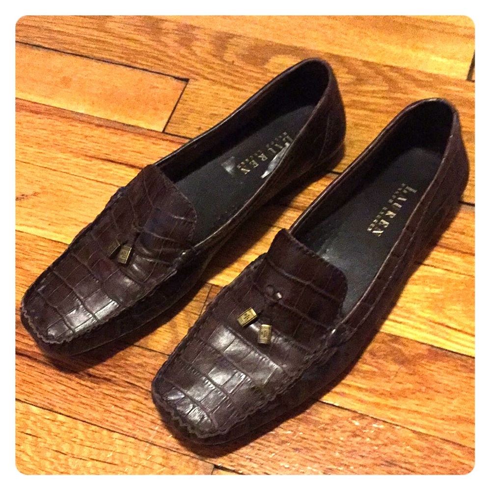 Lauren Ralph Lauren Embossed Croc Loafers